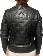 Markos Leather Bomber Puffer  Γυναικείο Μπουφάν Μαύρο