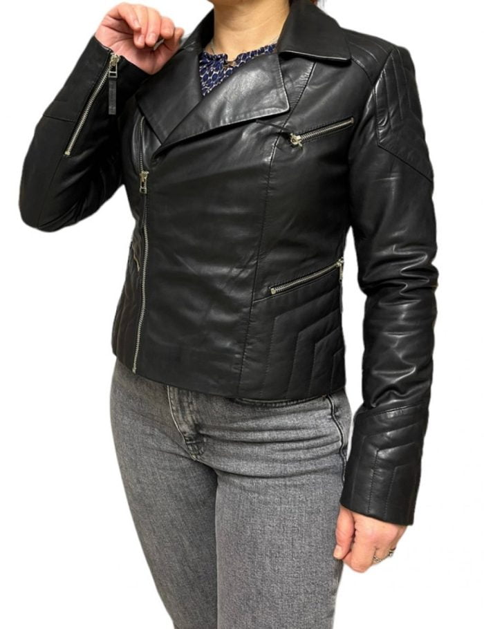 Markos Leather AW23-70-BLACK Γυναικείο Μπουφάν Μαύρο