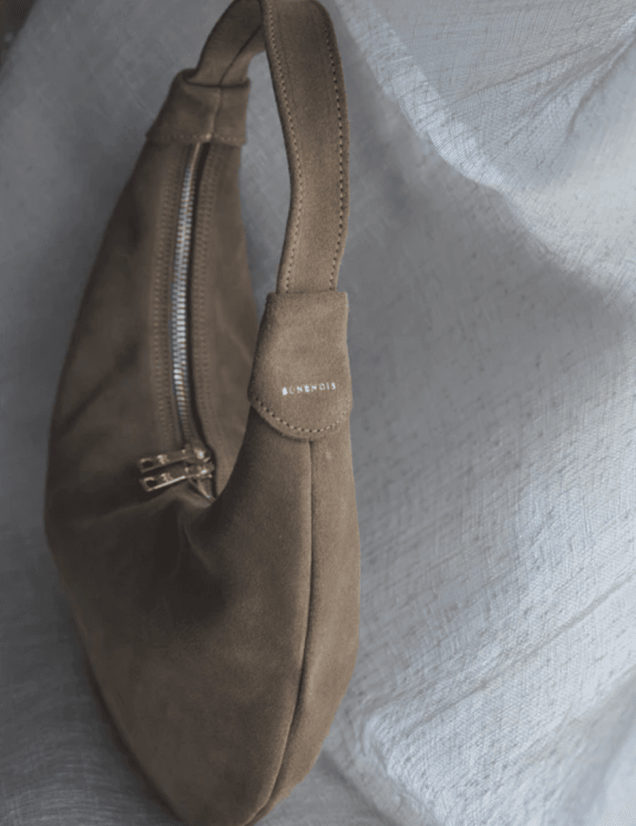 Bonendis Ophelia Small Leather Bag Mocca Suede