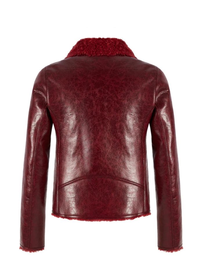 Urbancode London Jacket με Φερμουάρ Διπλής Όψης Cherry