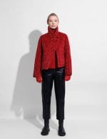 Urbancode London Jacket με Φερμουάρ Διπλής Όψης Cherry