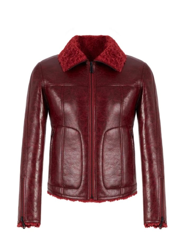 Urbancode London Jacket με Φερμουάρ Διπλής Όψης Cherry