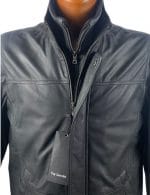 Guy Laroche 832 Δερμάτινο Jacket Lamb Μαύρο