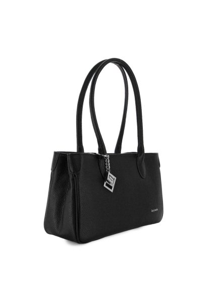 Guy Laroche 3525 Δερμάτινη Τσάντα Ώμου Μαύρη