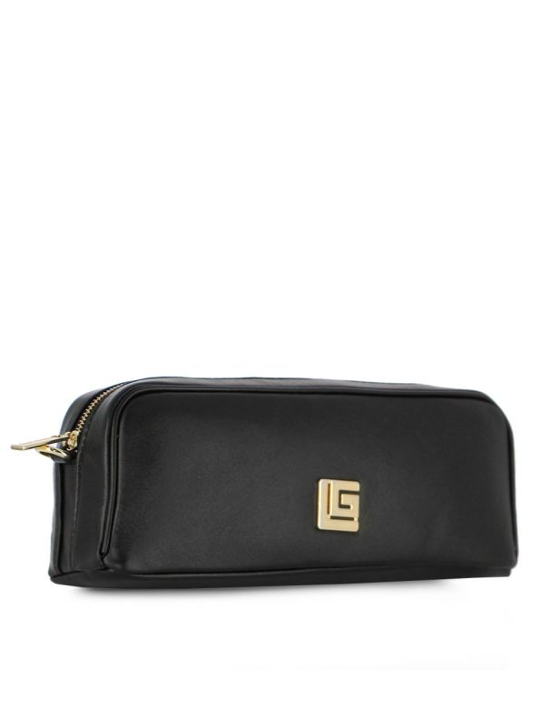 Guy Laroche 128 Δερμάτινη Τσάντα Ώμου Μαύρη