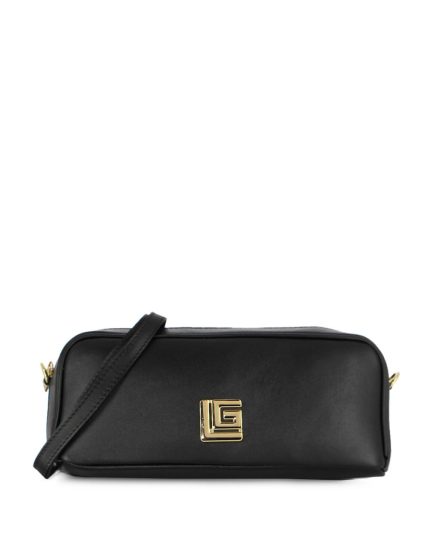 Guy Laroche 128 Δερμάτινη Τσάντα Ώμου Μαύρη
