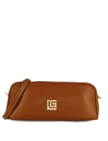 Guy Laroche 128 Δερμάτινη Τσάντα Ώμου Ταμπά