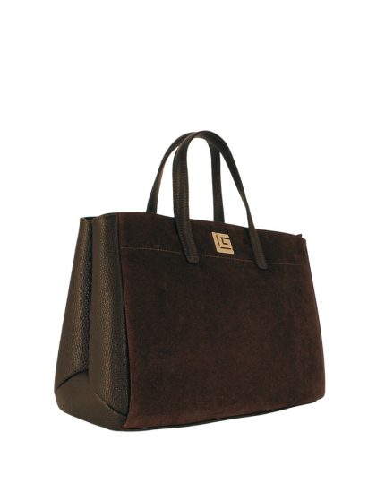 Guy Laroche 4444S Δερμάτινη Τσάντα Ώμου Καφέ