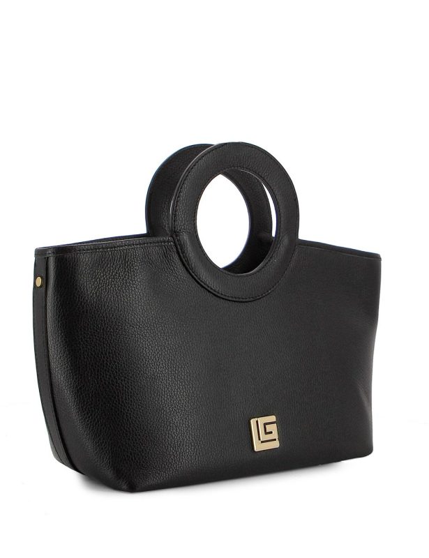 Guy Laroche 6609 Δερμάτινη Τσάντα Χειρός Μαύρη