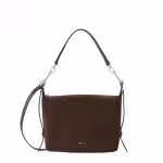 Furla Tonie M Δερμάτινη Σουέτ Τσάντα Ώμου Καφέ