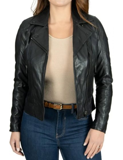 Donders 1860 57546 Δερμάτινο Biker Perfecto Μπουφάν Μαύρο
