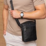 Chesterfield C48.1386 Δερμάτινο Τσαντάκι Ώμου Μαύρο